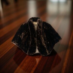 Vintage Alaska Furriers Phoenix Genuine Mink Fur Cape Stole Brown Boho One Size